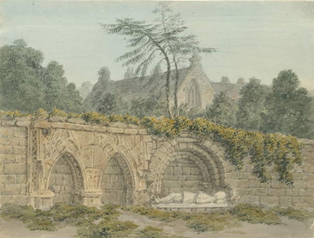 Detail of Burton-upon-Trent - Abbey by John Buckler