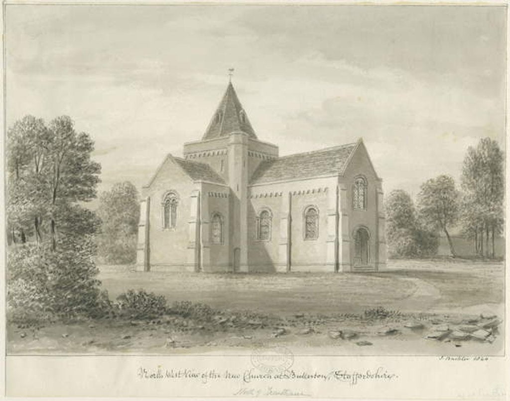 Detail of Butterton - St. Thomas' Church by John Buckler