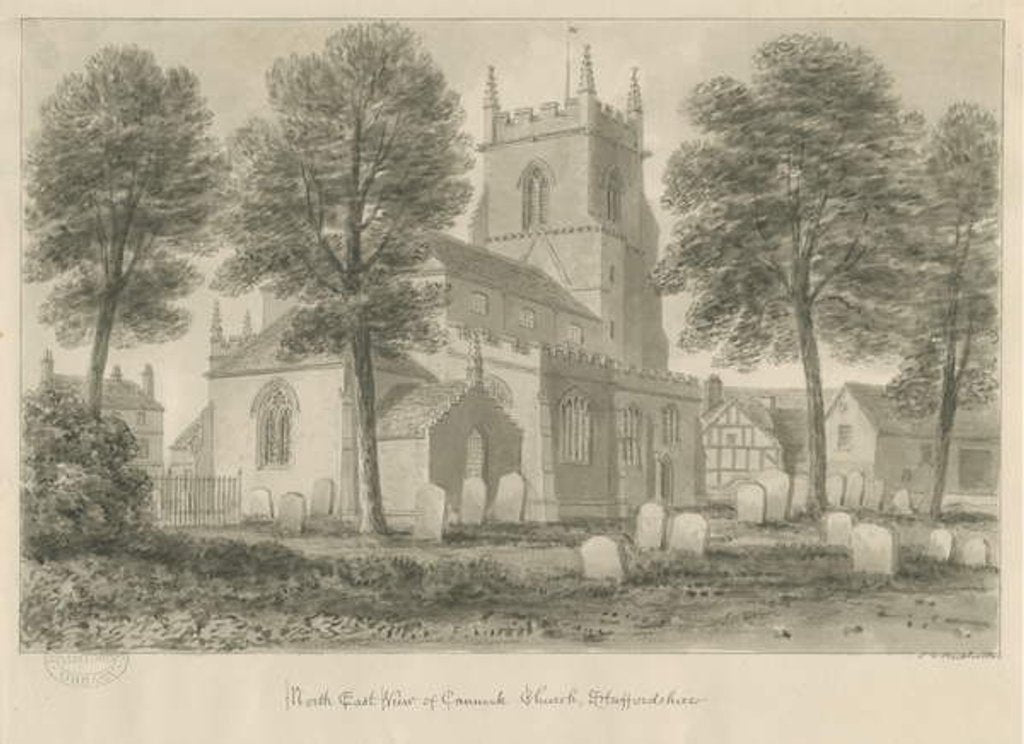 Detail of Cannock Church by John Chessell Buckler