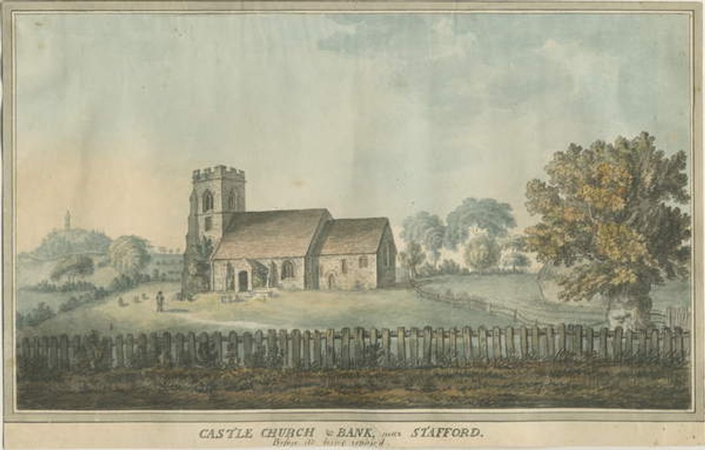 Detail of Castle Church - Church: water colour painting, nd [18th cent] by William Carter