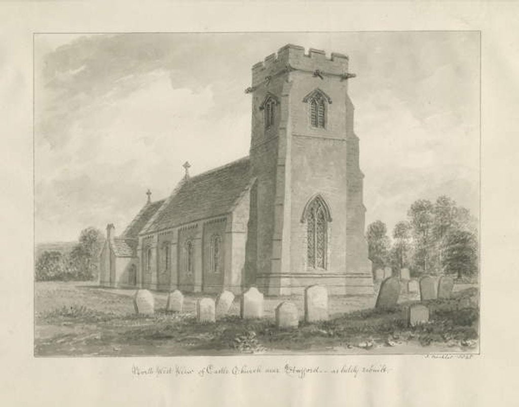 Detail of Castle Church - Church by John Buckler