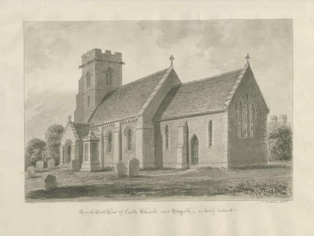 Detail of Castle Church - Church by John Buckler