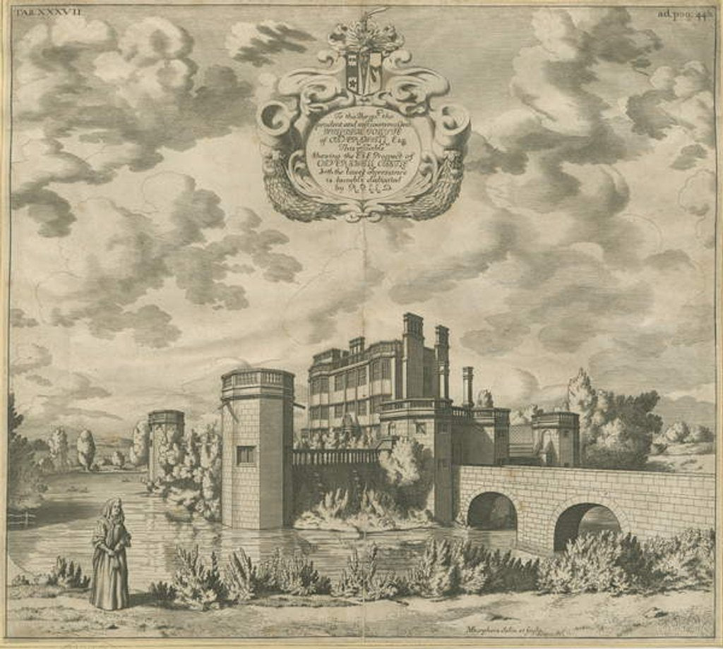 Detail of Caverswall Castle: copper-plate engraving, nd [1653-1686] by Michael Burghers