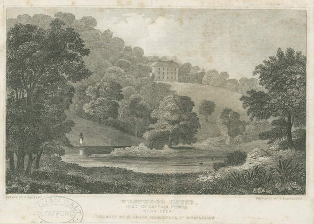 Detail of Cheddleton - 'Westwood House' : steel engraving, nd [1830] by Frederick Calvert