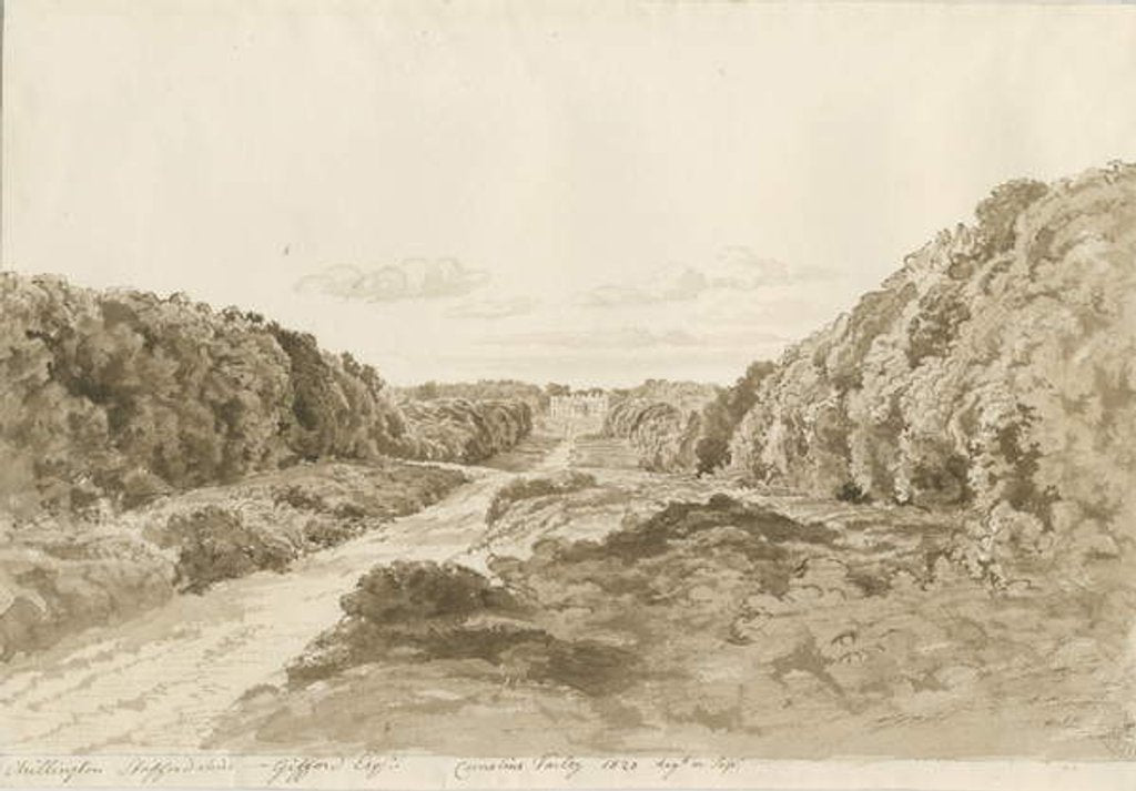 Detail of Chillington Hall by Cornelius Varley