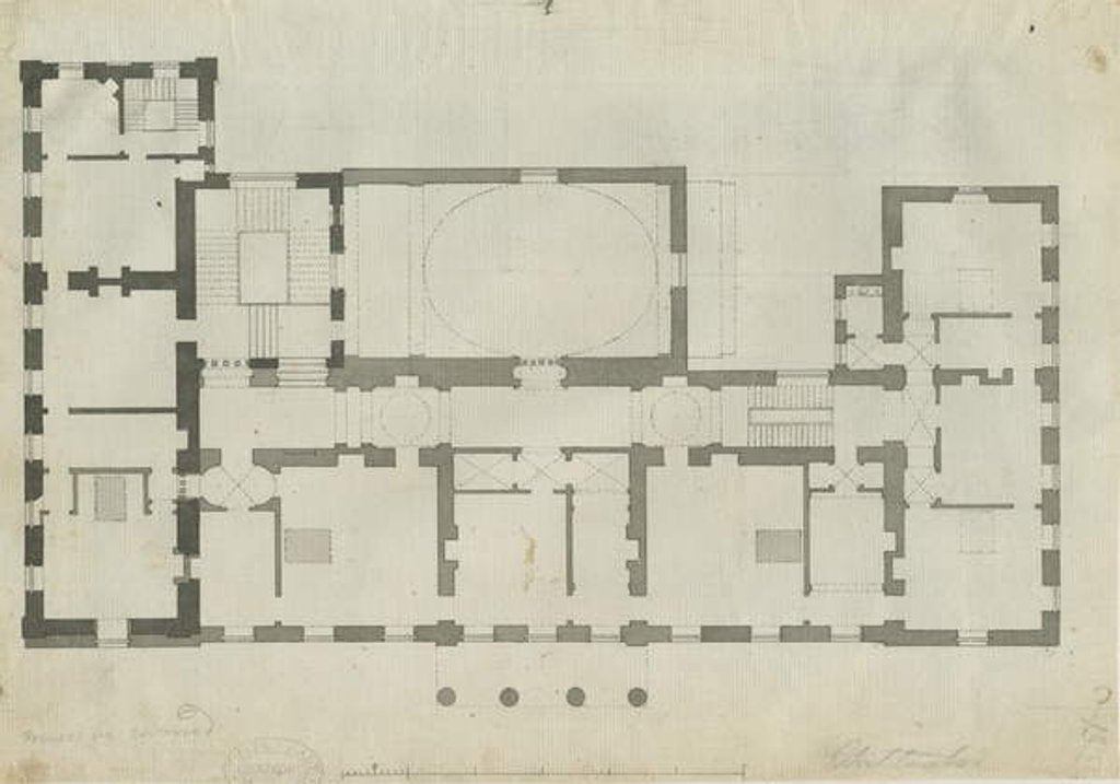 Detail of Chillington Hall: pen and pencil drawing, nd [1789] by John Soane