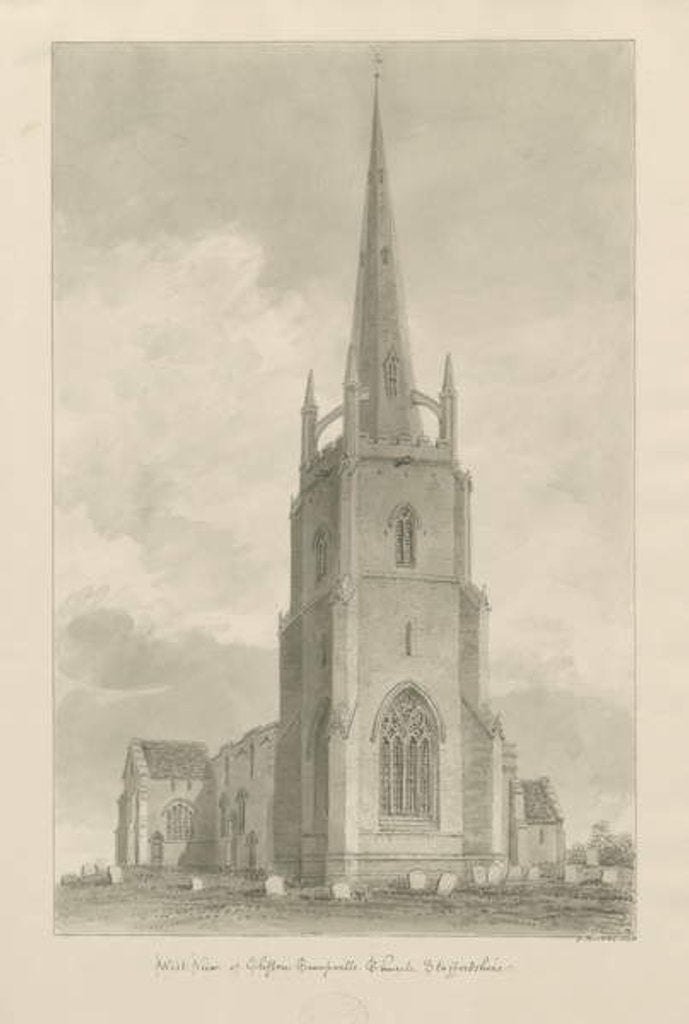 Detail of Clifton Campville Church by John Buckler