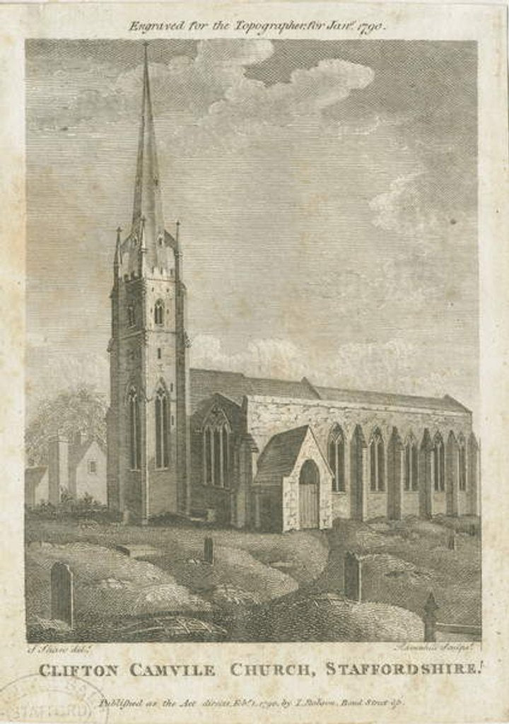 Detail of Clifton Campville Church by Stebbing Shaw