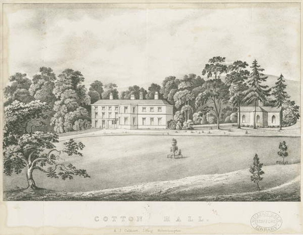 Detail of Cotton - Hall: lithograph, nd [19th cent] by Alfred Jolly Caldicott