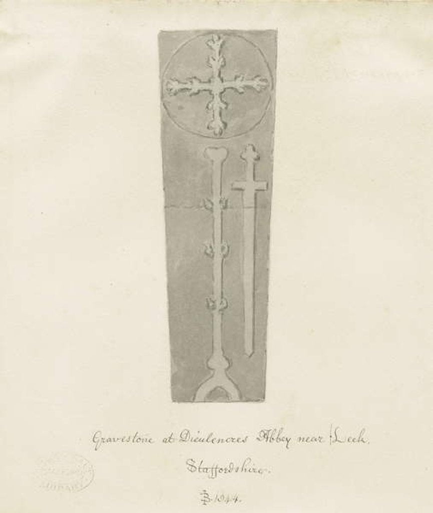 Detail of Dieulacres Abbey by John Buckler