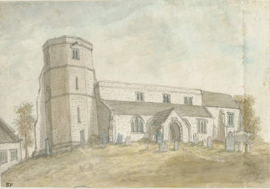 Detail of Dilhorne Church by Stebbing Shaw