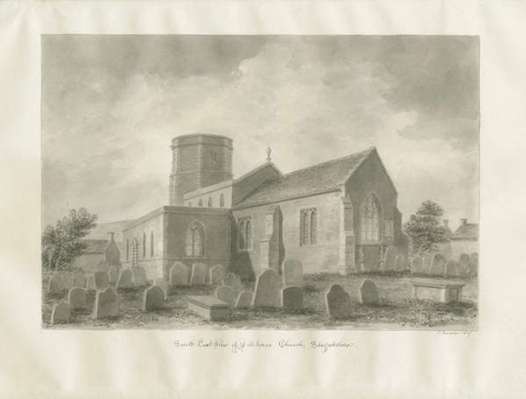 Detail of Dilhorne Church by John Buckler