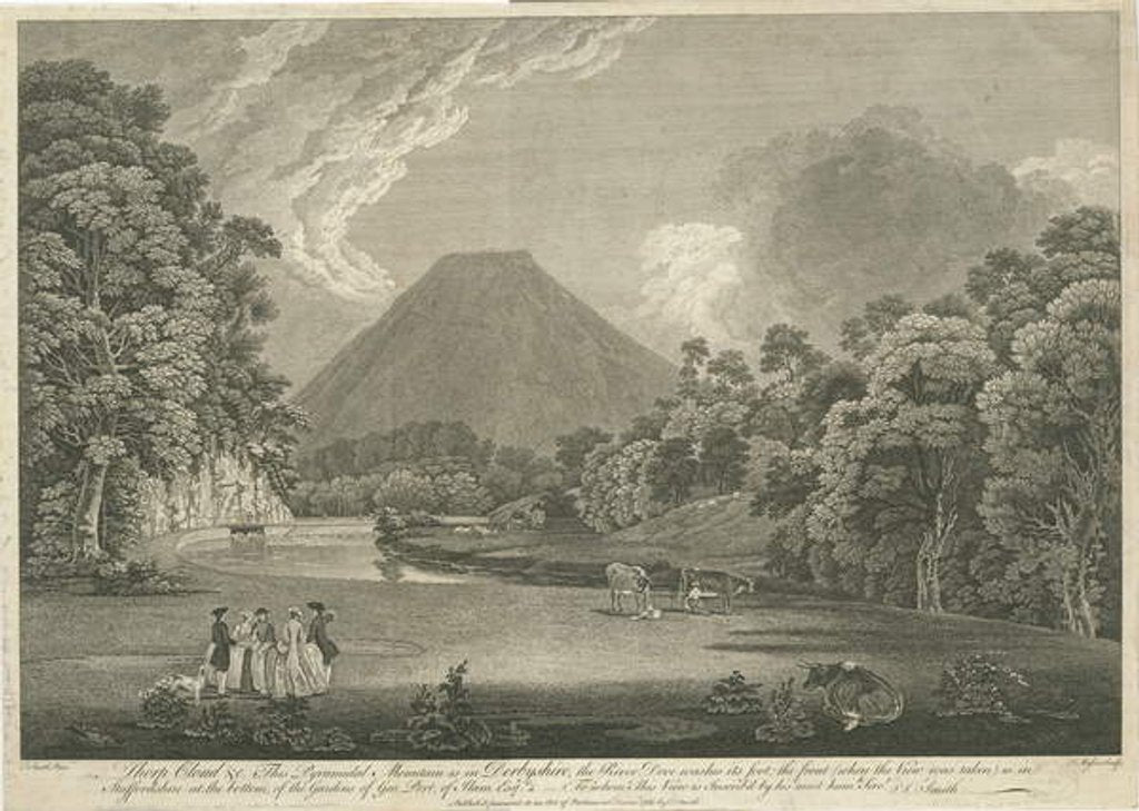 Detail of Dovedale - Thorpe Cloud: engraving by Thomas of Derby Smith