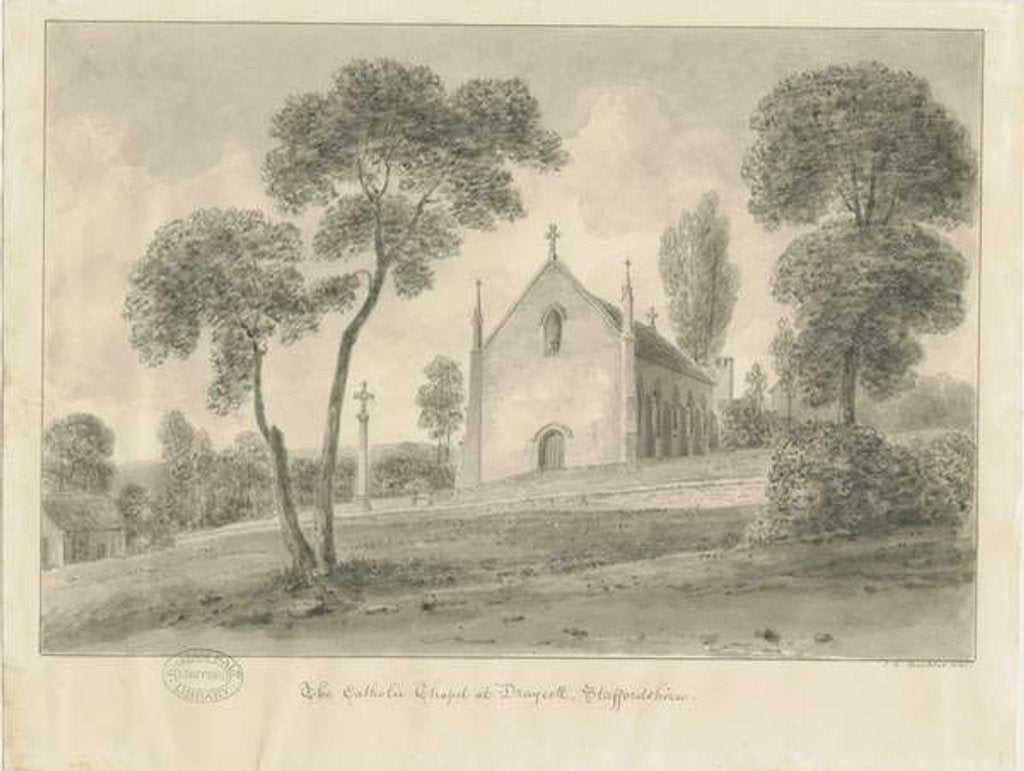 Detail of Cresswell - Draycott-in-the-Moors Catholic Chapel by John Chessell Buckler