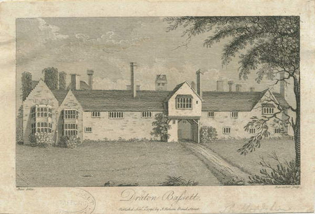 Detail of Drayton Bassett - 'Drayton Manor': engraving, nd [c 1791] by Stebbing Shaw
