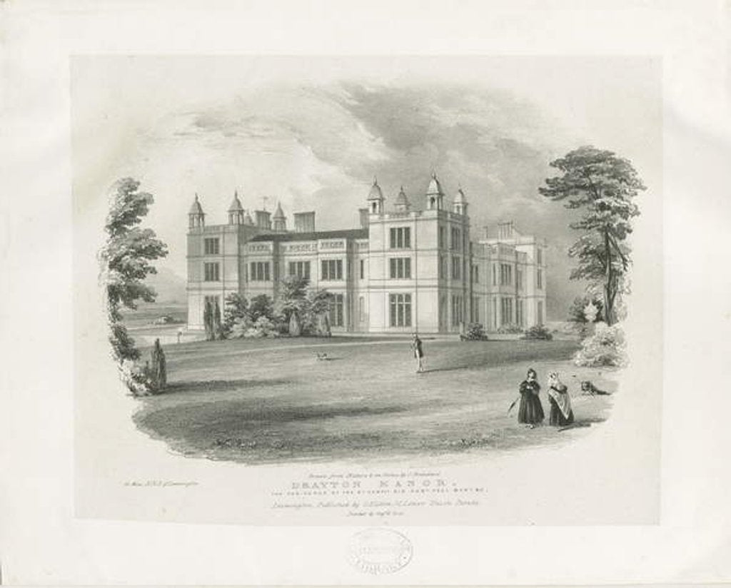 Detail of Drayton Bassett - 'Drayton Manor' by John Brandard