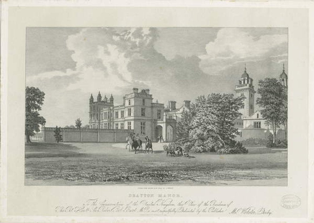 Detail of Drayton Bassett - 'Drayton Manor' : lithograph, nd [?19th cent] by Samuel A. Rayner