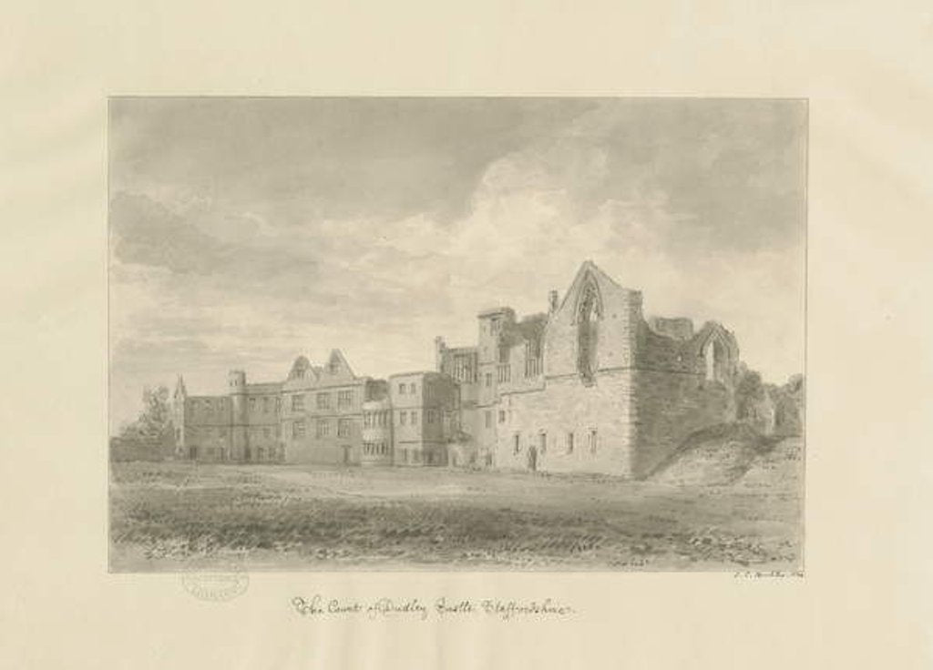 Detail of Dudley Castle - Court Yard by John Chessell Buckler
