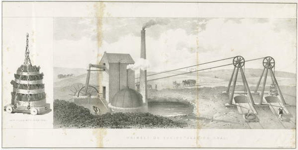 Detail of Dudley - 'Whimsey or Engine Drawing Coal' : lithograph, nd [?19th cent] by School English