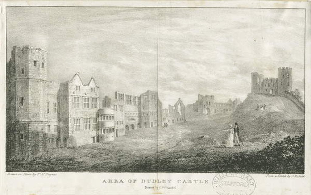 Detail of Dudley Castle - The Keep: lithograph, nd [c 1825] by Charles Joseph Hullmandel