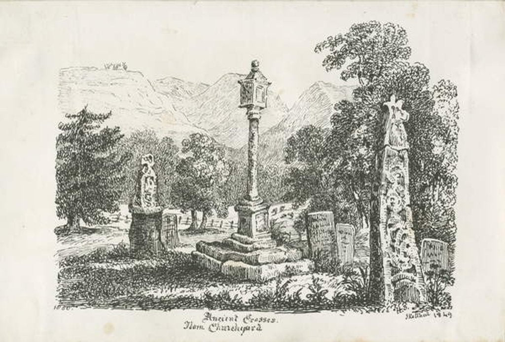 Detail of Ilam Church - Ancient Crosses by School English