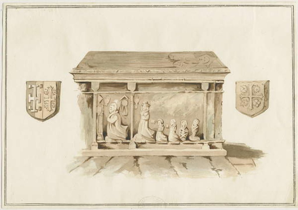 Detail of Eccleshall Church - Tomb of Bishop Bentham by School English