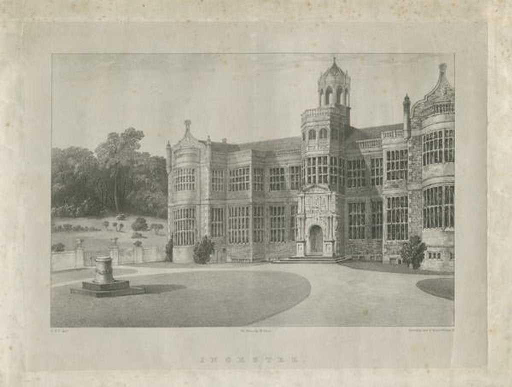 Detail of Ingestre Hall by School English