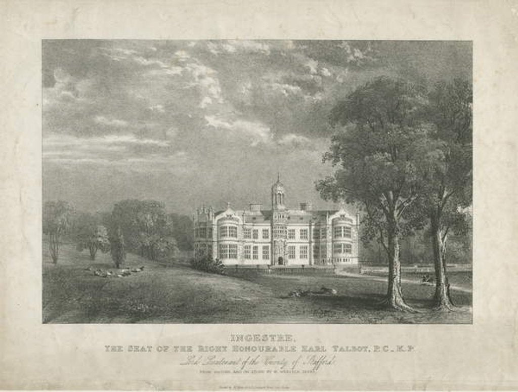 Detail of Ingestre Hall by Moses Webster