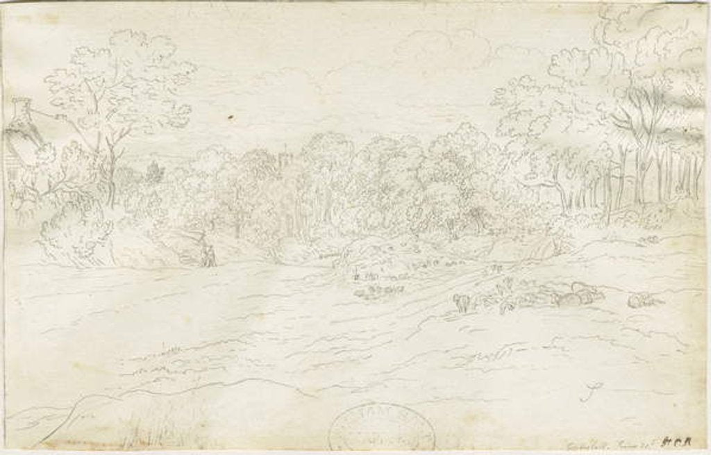 Detail of Eccleshall Village by Henry Curzon Allport