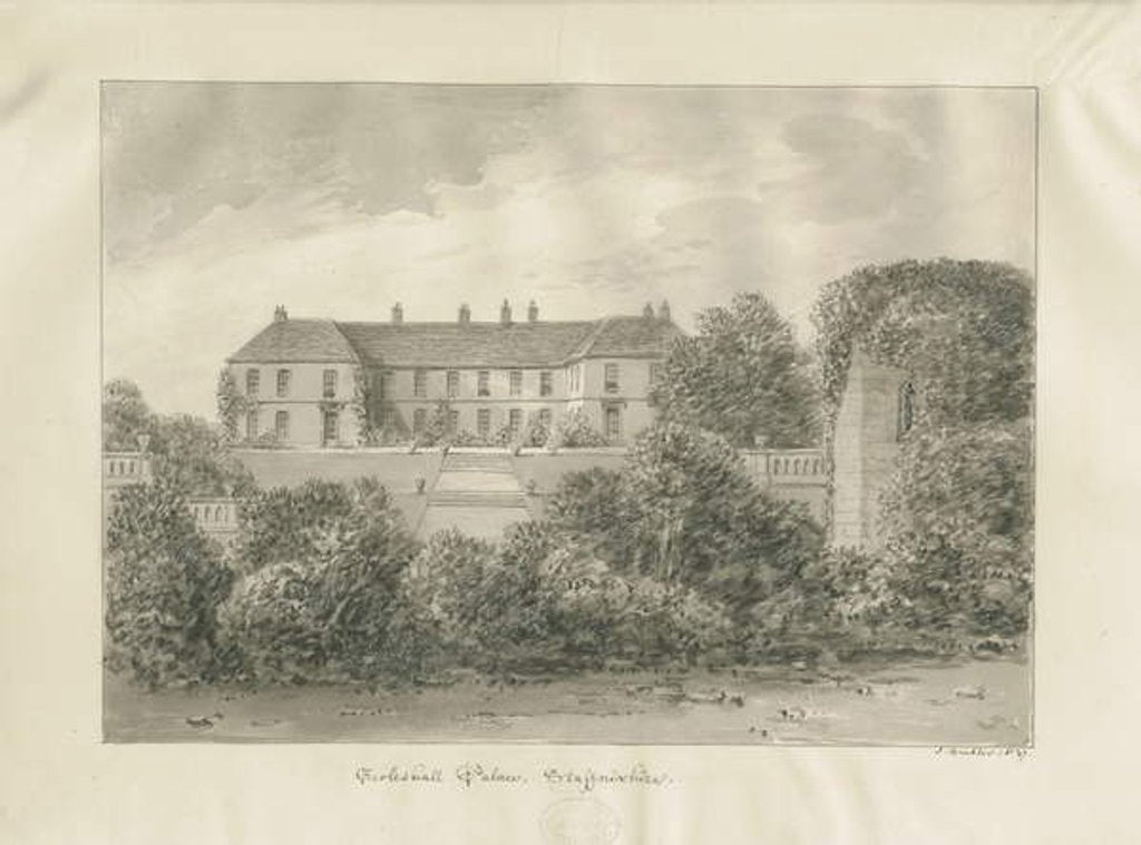 Detail of Eccleshall 'Castle' by John Buckler