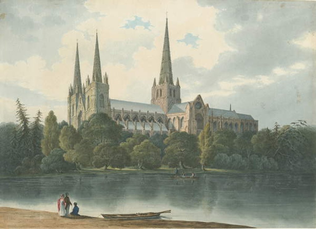 Detail of Lichfield Cathedral - South West View by Robert Noyes