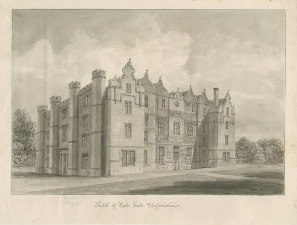 Detail of Keele Hall by John Buckler