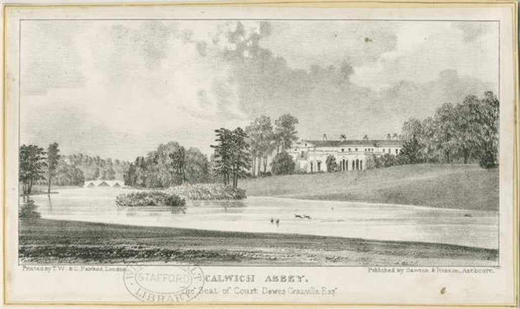 Detail of Ellastone - Calwich Abbey by School English