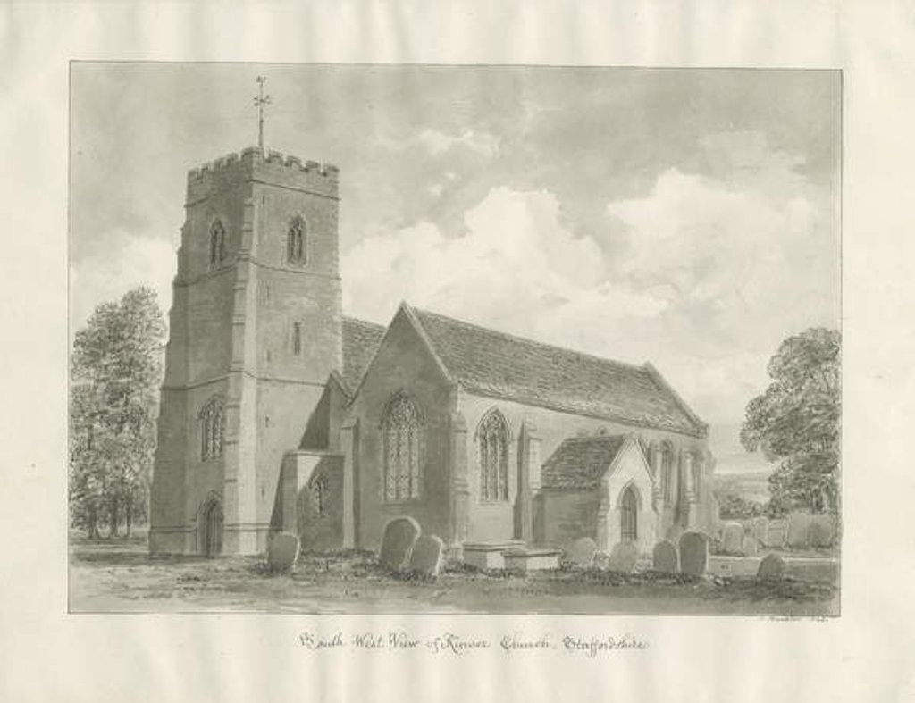 Detail of Kinver Church by John Buckler