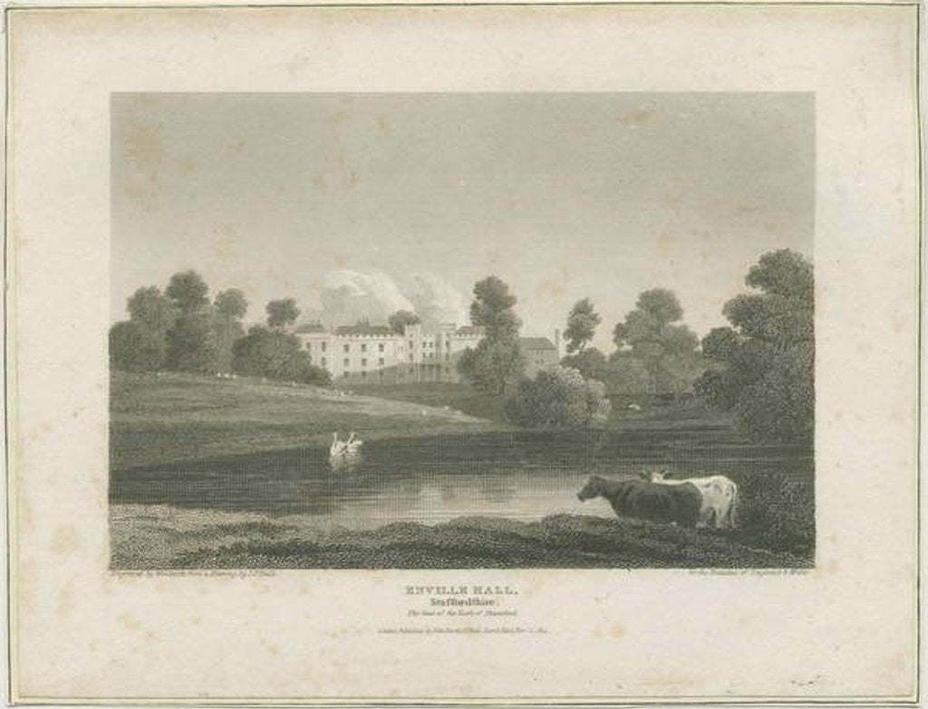 Detail of Enville Hall by J. P. Neale