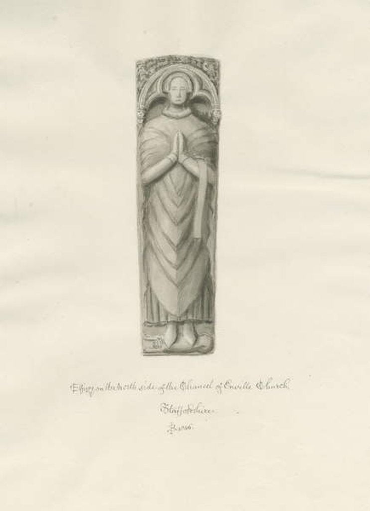 Detail of Enville Church - Effigy by John Buckler