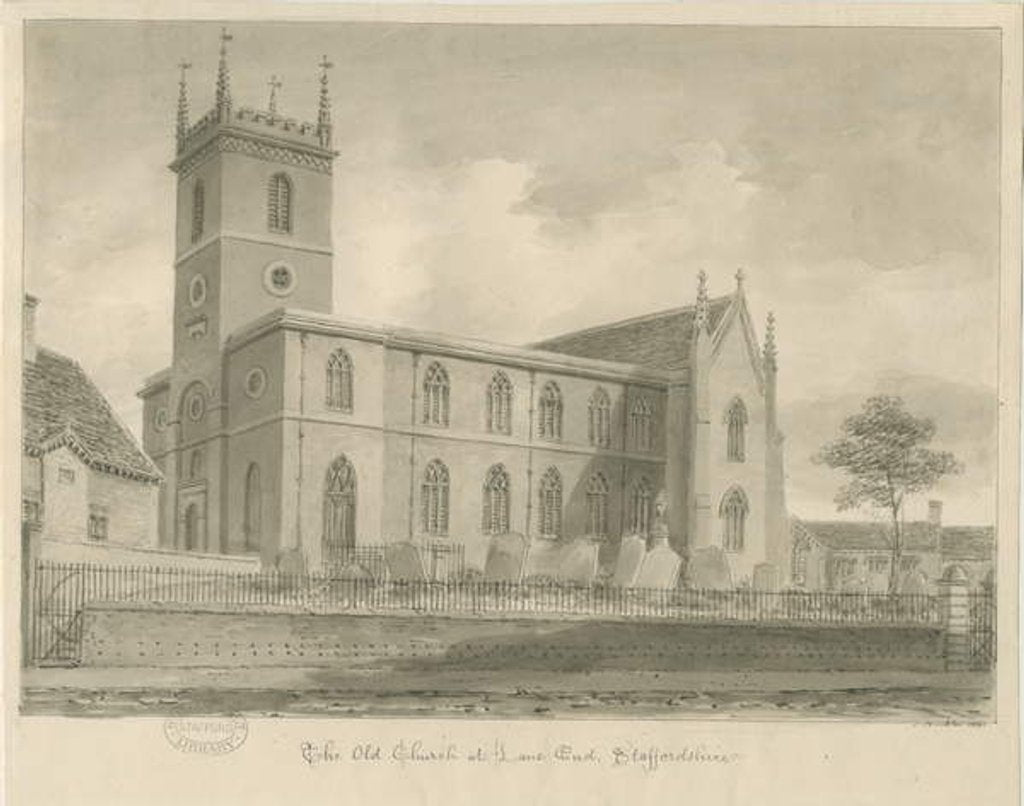 Detail of Lane End Church by John Buckler