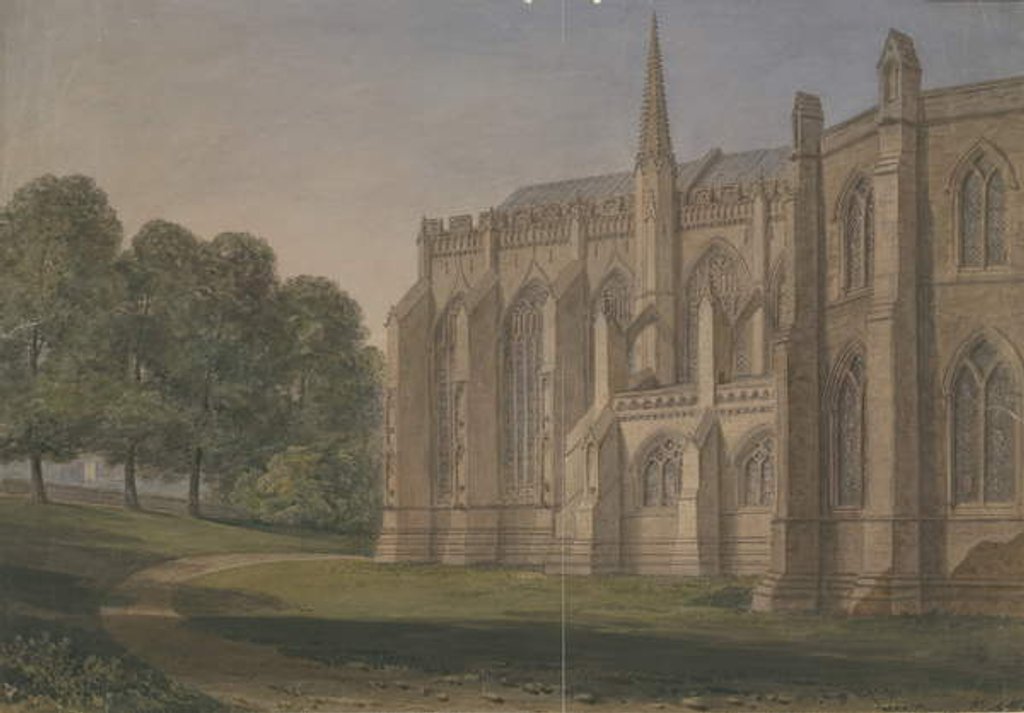 Detail of Lichfield Cathedral - North North West View by John Buckler