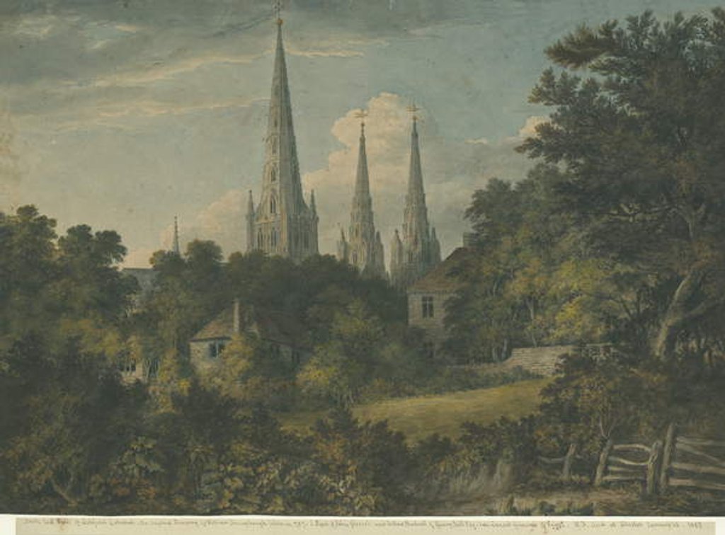 Detail of Lichfield Cathedral - North East View by Henry Salt