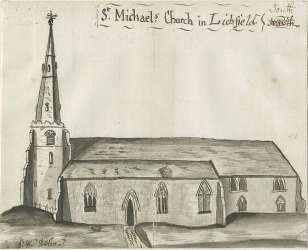 Detail of Lichfield - St. Michael's Church by John Wright