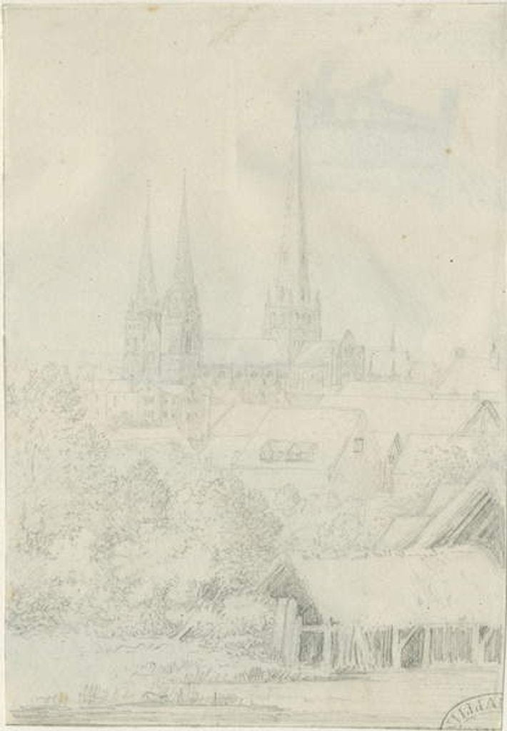Detail of Lichfield Cathedral - South West View by Henry Curzon Allport