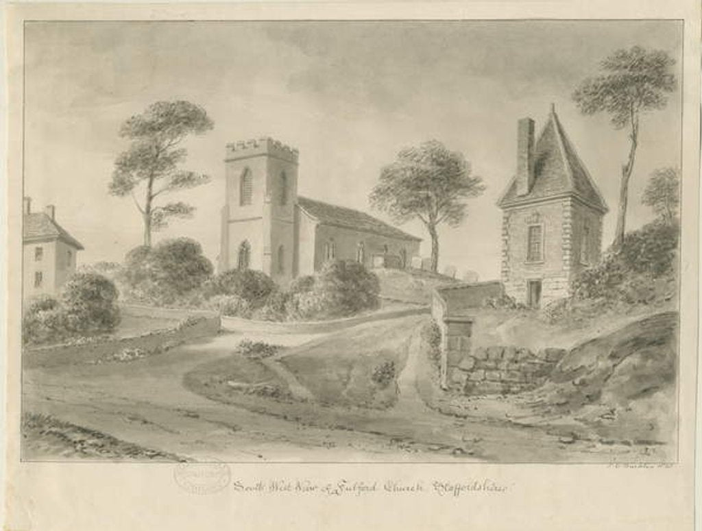 Detail of Fulford Church by John Chessell Buckler