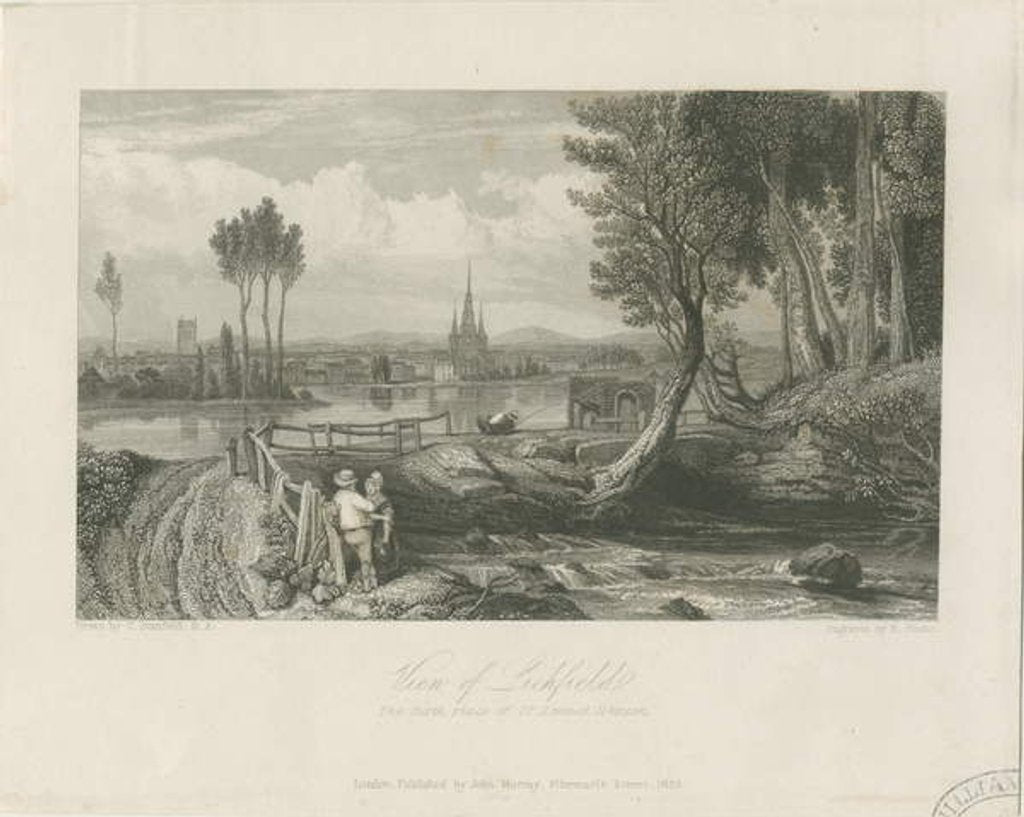 Detail of Lichfield - East View by John Murray