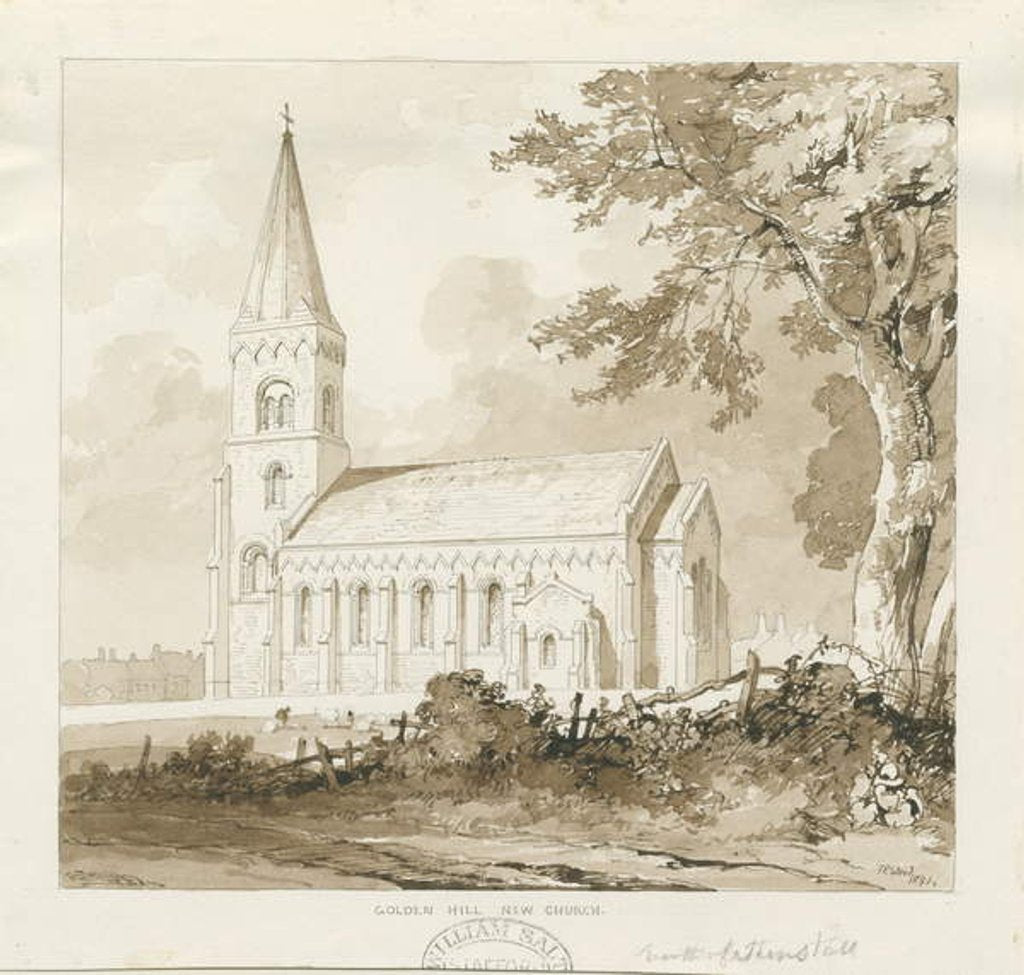 Detail of Golden Hill Church by Thomas Peploe Wood