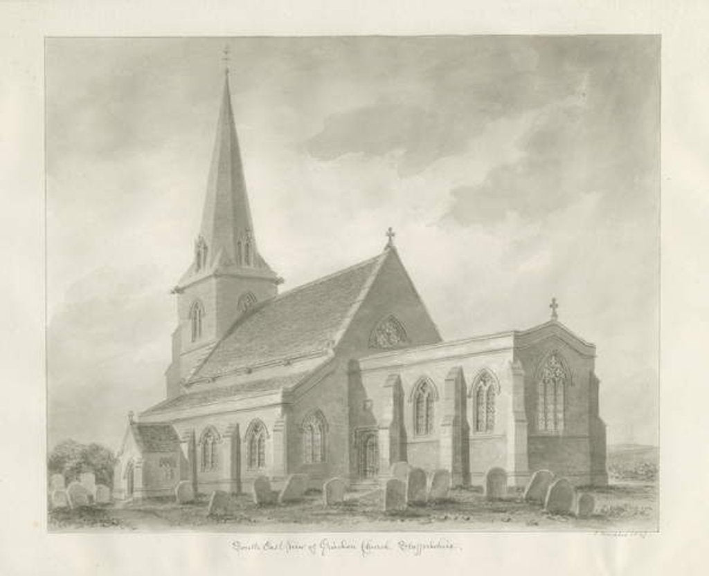 Detail of Grindon Church by John Buckler