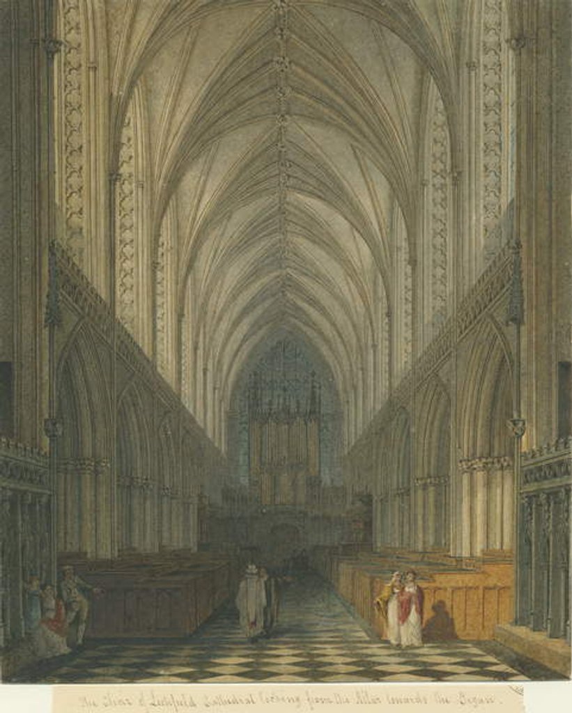 Detail of Interior of Lichfield Cathedral - Choir by Charles Wild