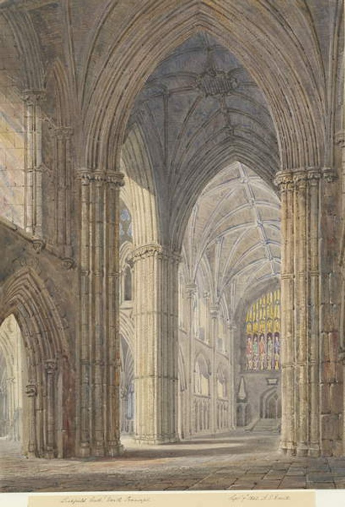 Detail of Interior of Lichfield Cathedral - North Transept by Allen Edward Everitt