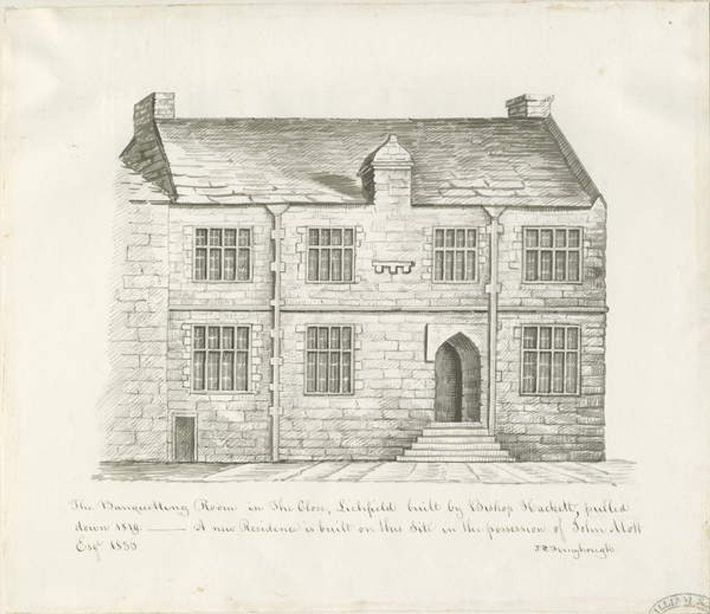 Detail of Lichfield - Banquetting Room in The Close by John Robert Fernyhough