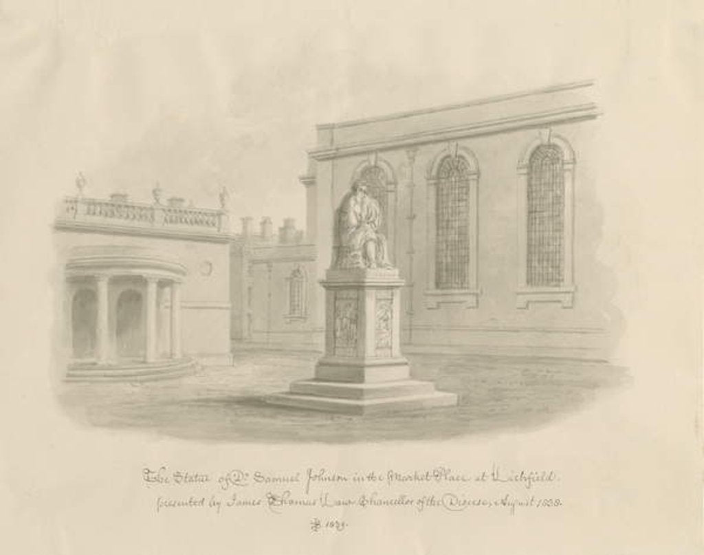 Detail of Lichfield - Market Place by John Buckler