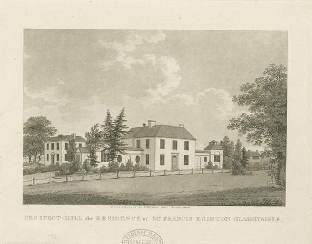 Detail of Soho - Francis Eginton's House: aquatint engraving, nd [c 1798] by Francis Eginton